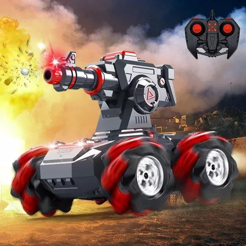 Tanque Vapor Y Balas Agua Radio Control Spray Storw Pro 180° Rojo.