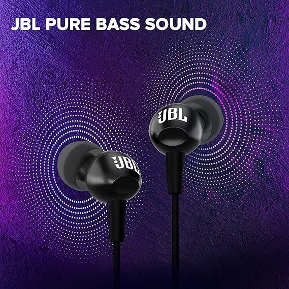 JBL C100SI Dentro de oído Biauricular Alámbrico Negro auricular para móvil - Auriculares (Alámbrico, Dentro de oído, Biauricular, Intraaural, 20 - 20000 Hz, Negro).