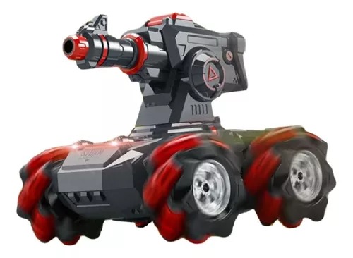 Tanque Vapor Y Balas Agua Radio Control Spray Storw Pro 180° Rojo.