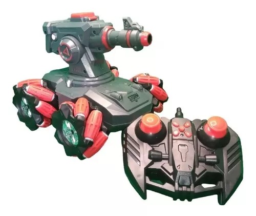 Tanque Vapor Y Balas Agua Radio Control Spray Storw Pro 180° Rojo.