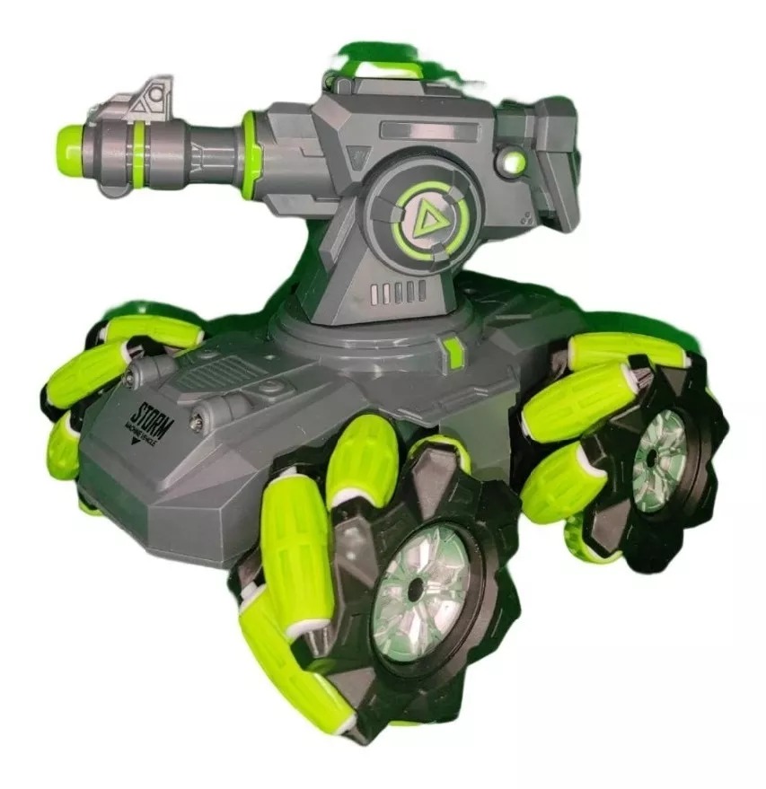 Tanque Vapor Y Balas Agua Radio Control Spray Storw Pro 180° Verde.