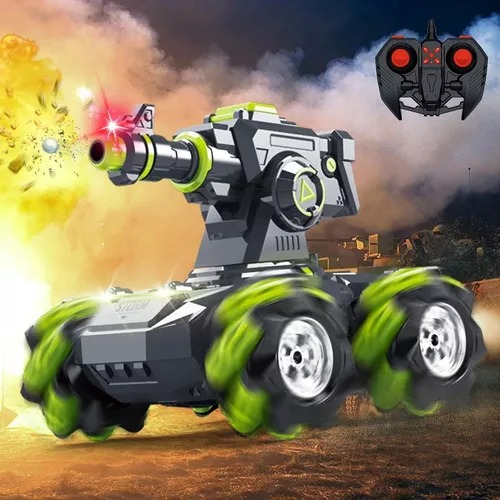 Tanque Vapor Y Balas Agua Radio Control Spray Storw Pro 180° Verde.