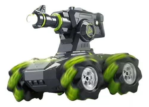 Tanque Vapor Y Balas Agua Radio Control Spray Storw Pro 180° Verde.