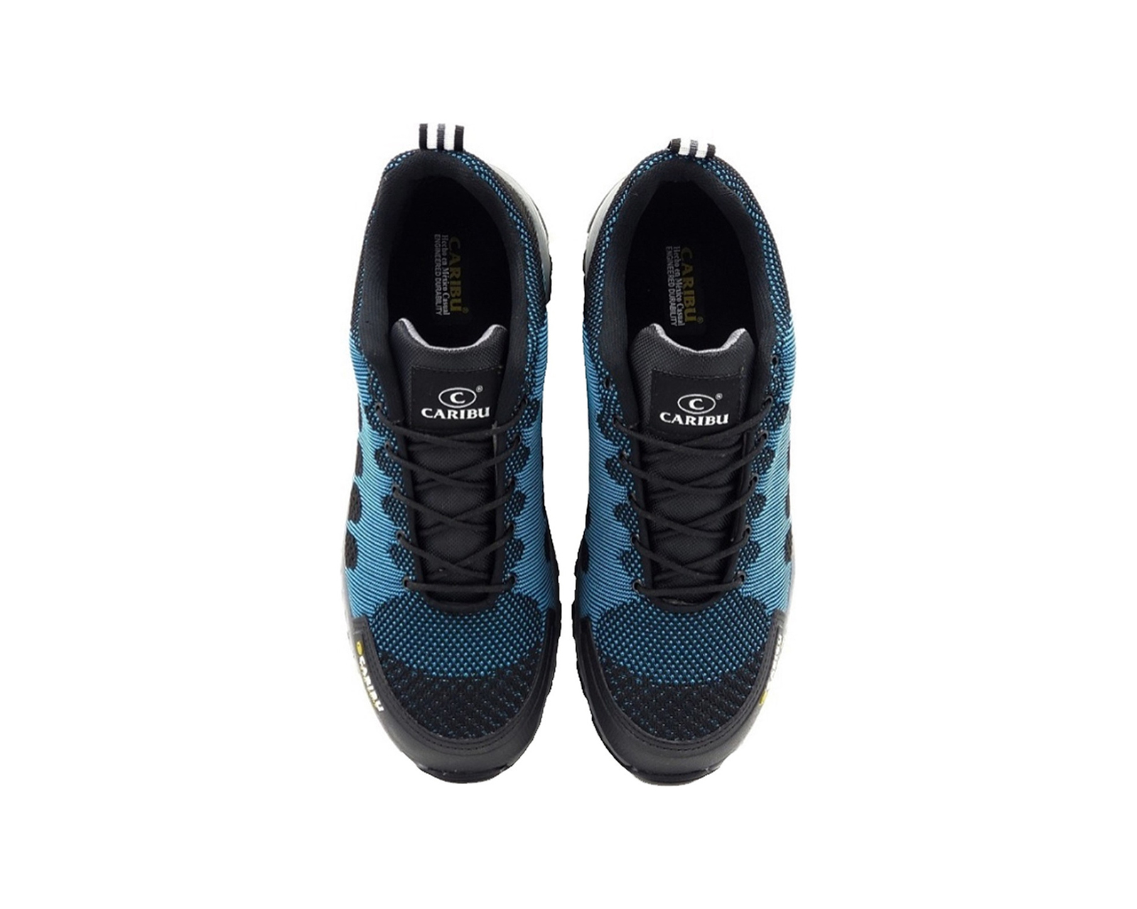 Tenis Industrial Choclo Con Casco Caribú 325 Color Azul Gris.