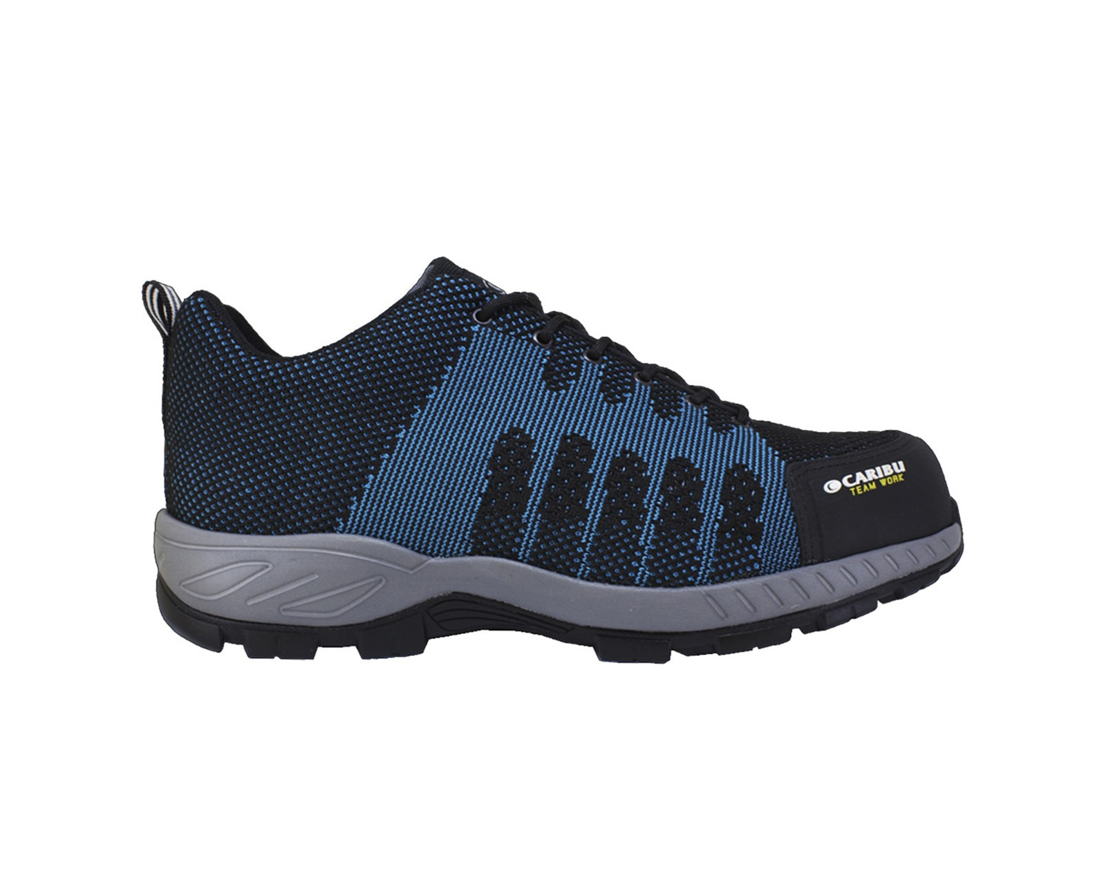 Tenis Industrial Choclo Con Casco Caribú 325 Color Azul Gris.