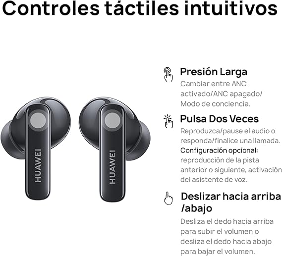 HUAWEI FreeBuds 5i Solo(Garantía en México), Negro, Certificación de Hi-Res, ANC hasta 42 dB, 28 h de duración de la batería, Audífonos Inalámbricos Bluetooth,Compatible con Android & iOS.