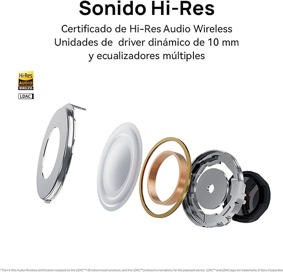HUAWEI FreeBuds 5i Solo(Garantía en México), Negro, Certificación de Hi-Res, ANC hasta 42 dB, 28 h de duración de la batería, Audífonos Inalámbricos Bluetooth,Compatible con Android & iOS.