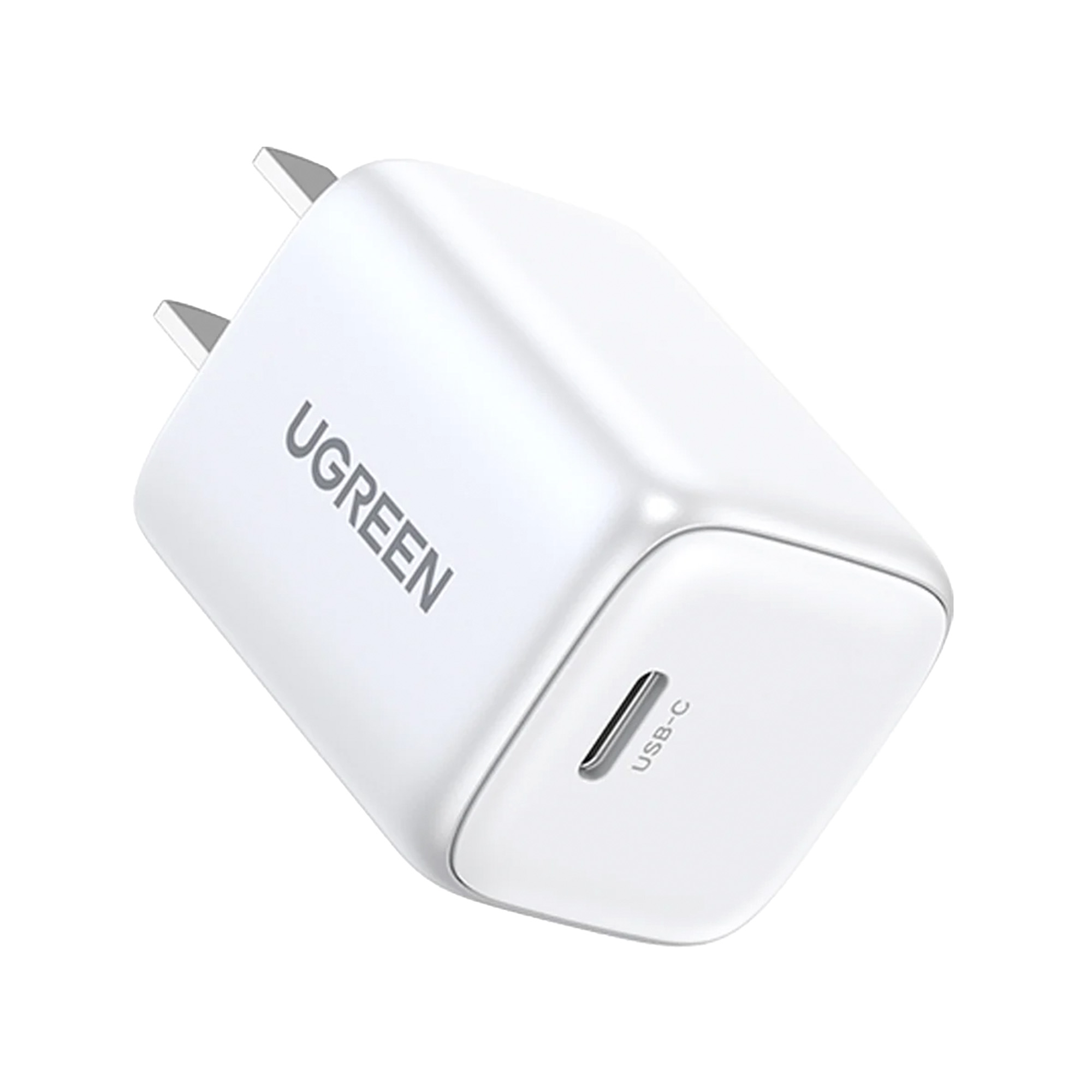 Cargador de pared Ugreen Nexode de 30 W, 1x USB-C, Quick Charge 4.0, Blanco