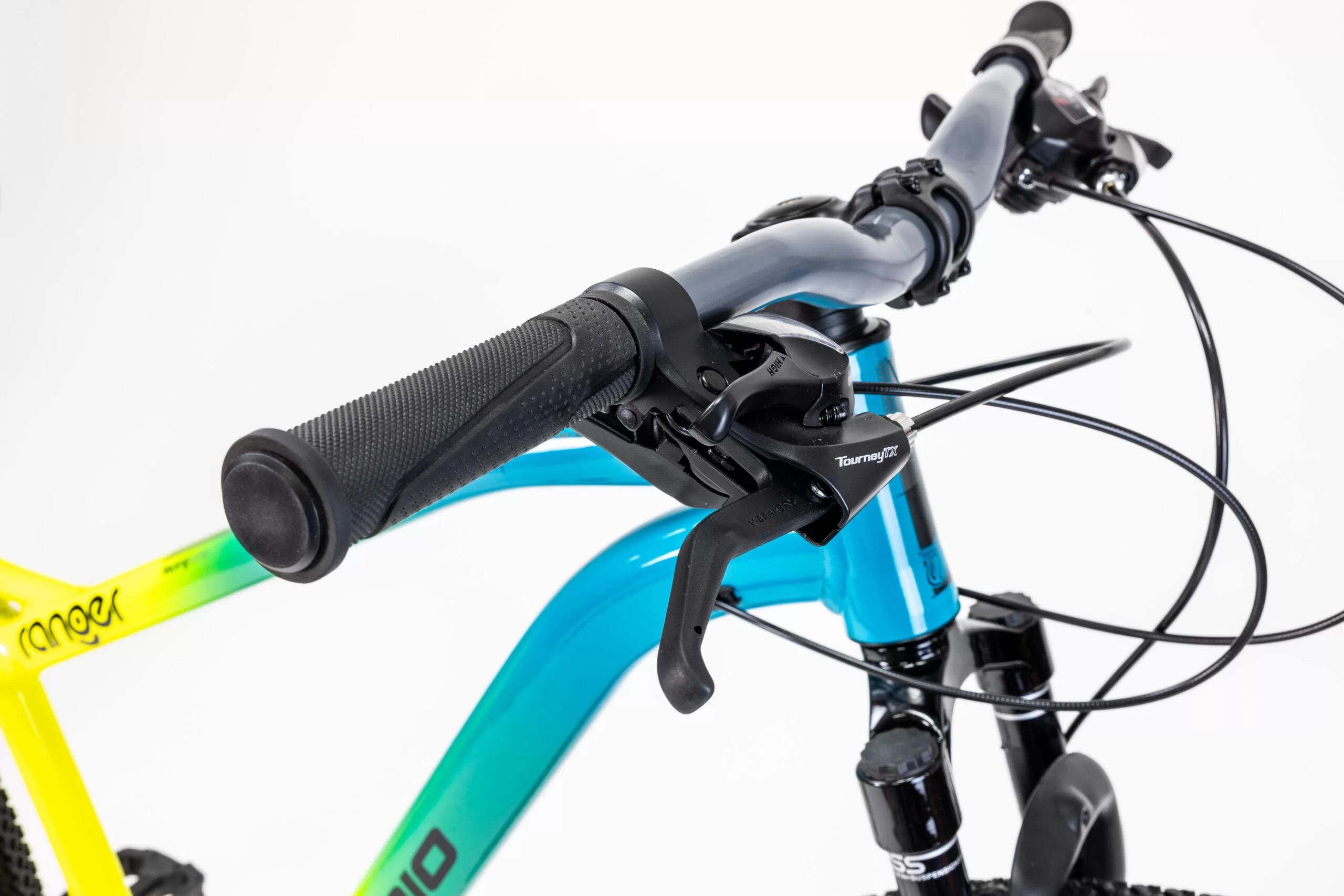 Mountain Bike Mercurio Ranger Team 29´´ Aqua/lima 24v 2023 Color Negro/naranja Cuadro M.