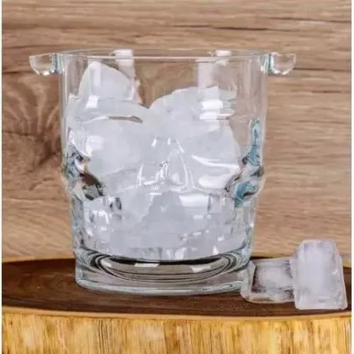 Hielera De Cristal Skull Rock Style Calavera 15 Cm Alto Pinz.