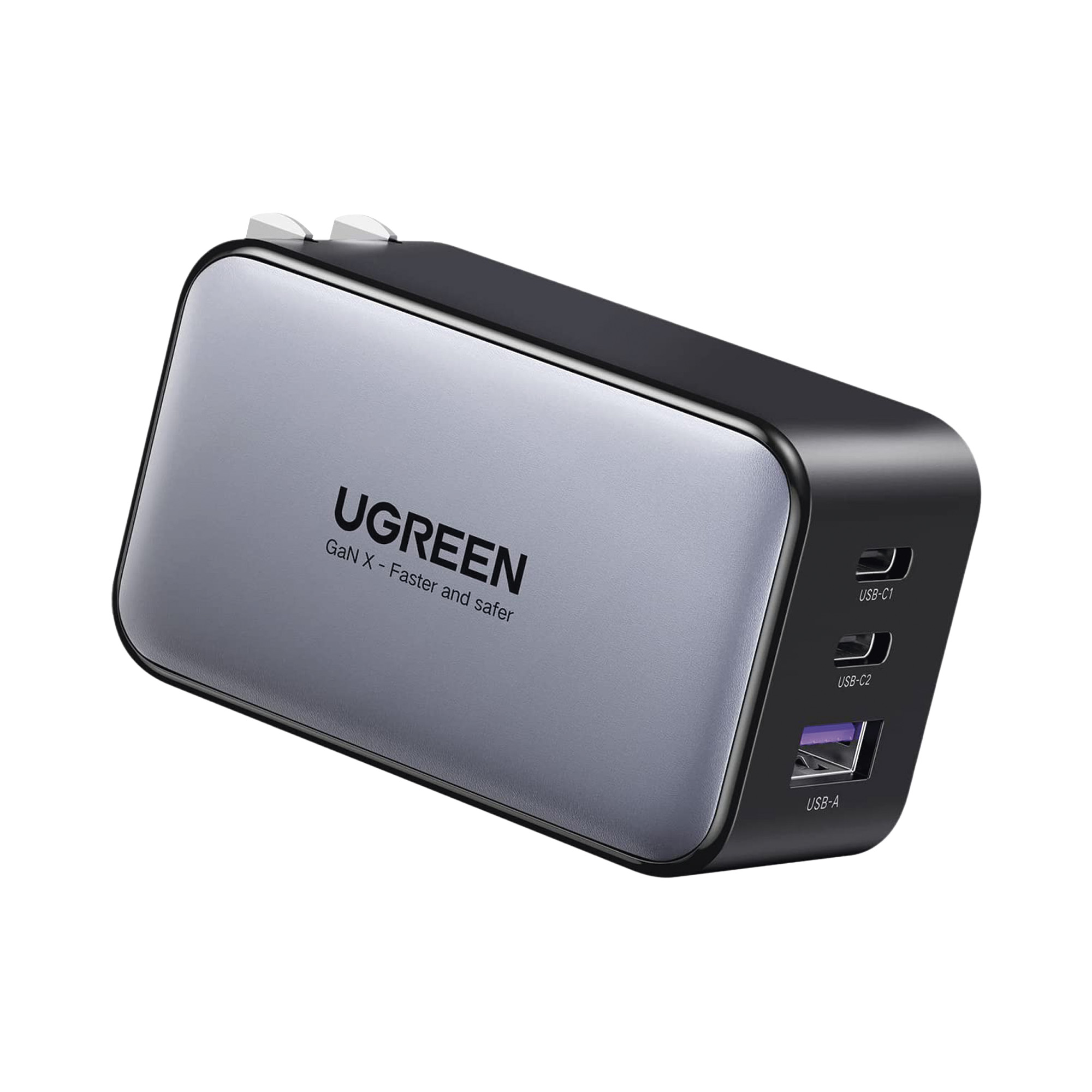 Cargador de pared Ugreen Nexode de 65 W, 2x USB-C, 1x USB-A, Quick Charge 4.0, Negro