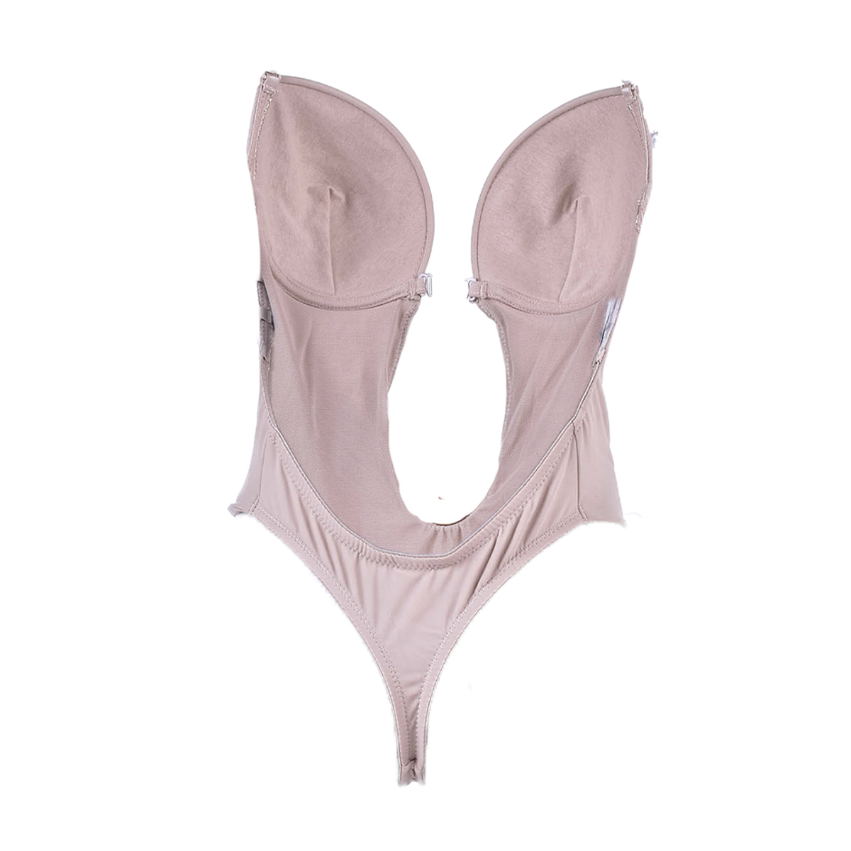 Brasier Bodysuit Escote Profundo U-pluge Sin Espalda