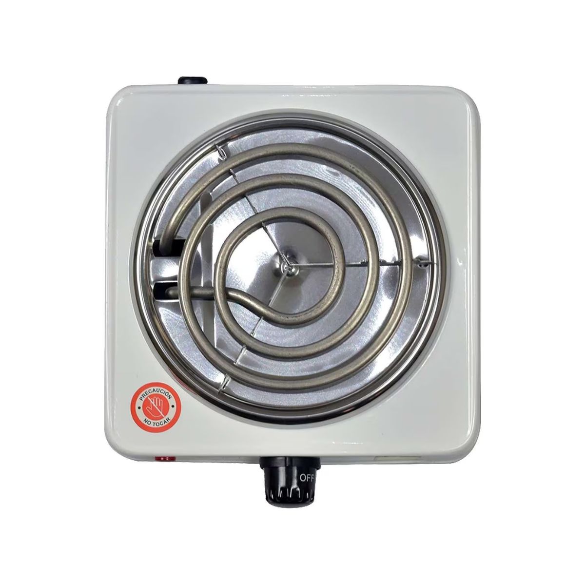 Parrilla eléctrica de 1 resistencia con termostato de 21cm marca superflama.