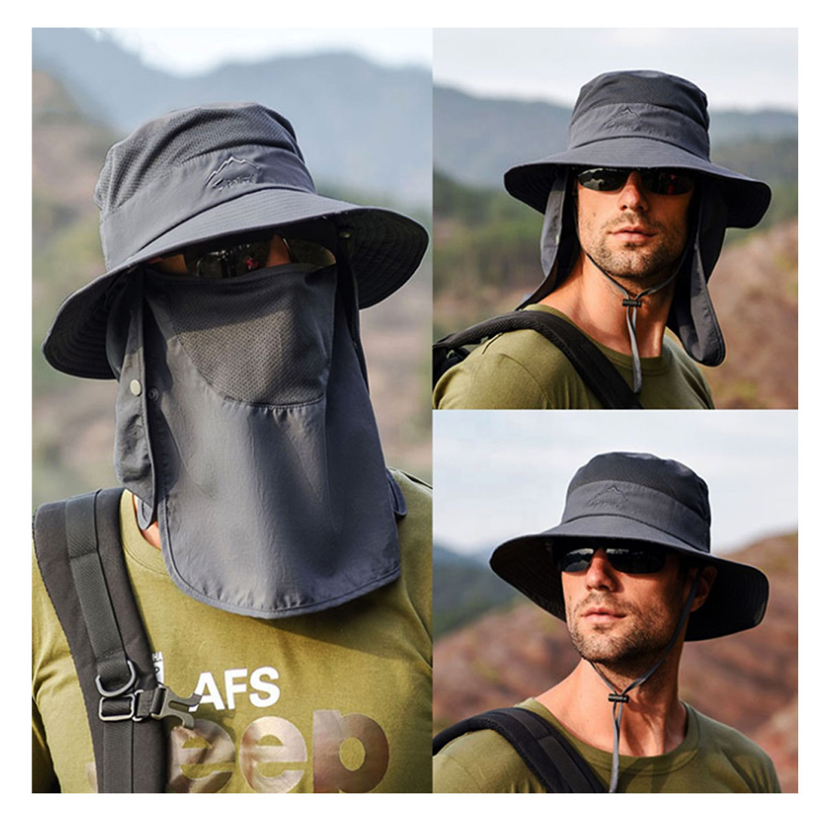 Sombrero Para El Sol Gorro Pescador Anti-uv Upf50+ Guardapolvo