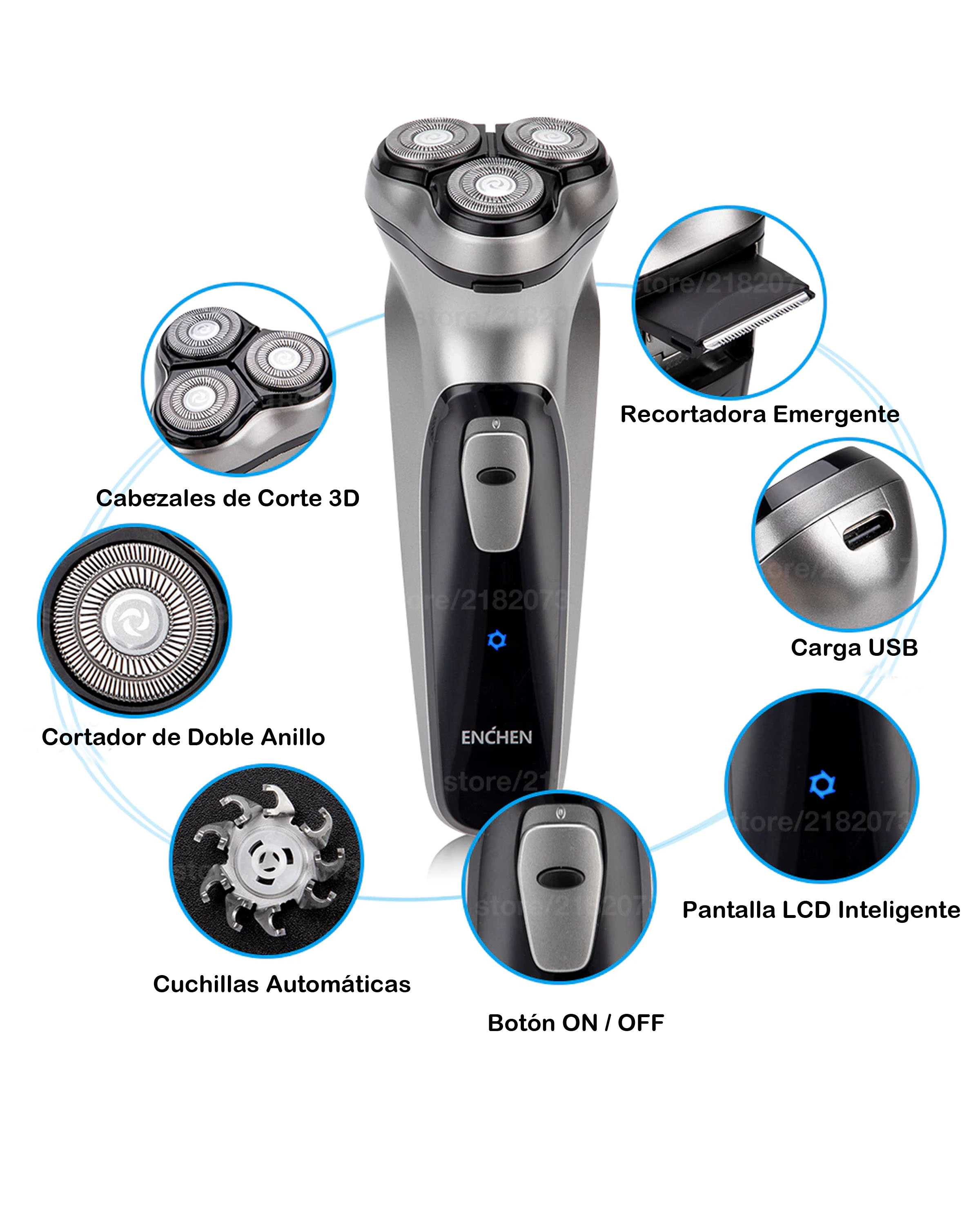 Maquina De Afeitar Portátil Usb Xiaomi Enchen 3d Barba
