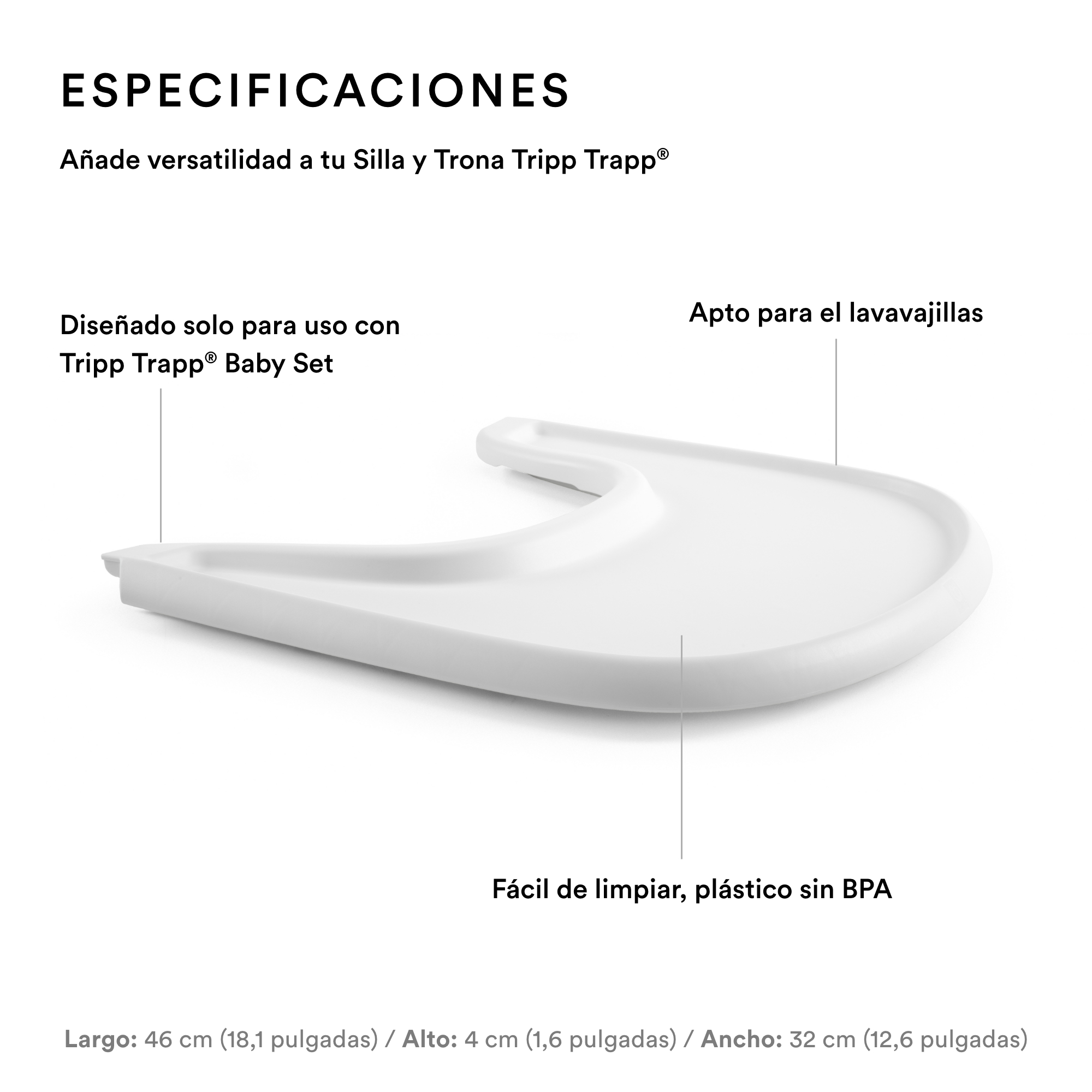 Bundle Stokke Tripp Trapp Baby Set Tray y Arnes Natural.