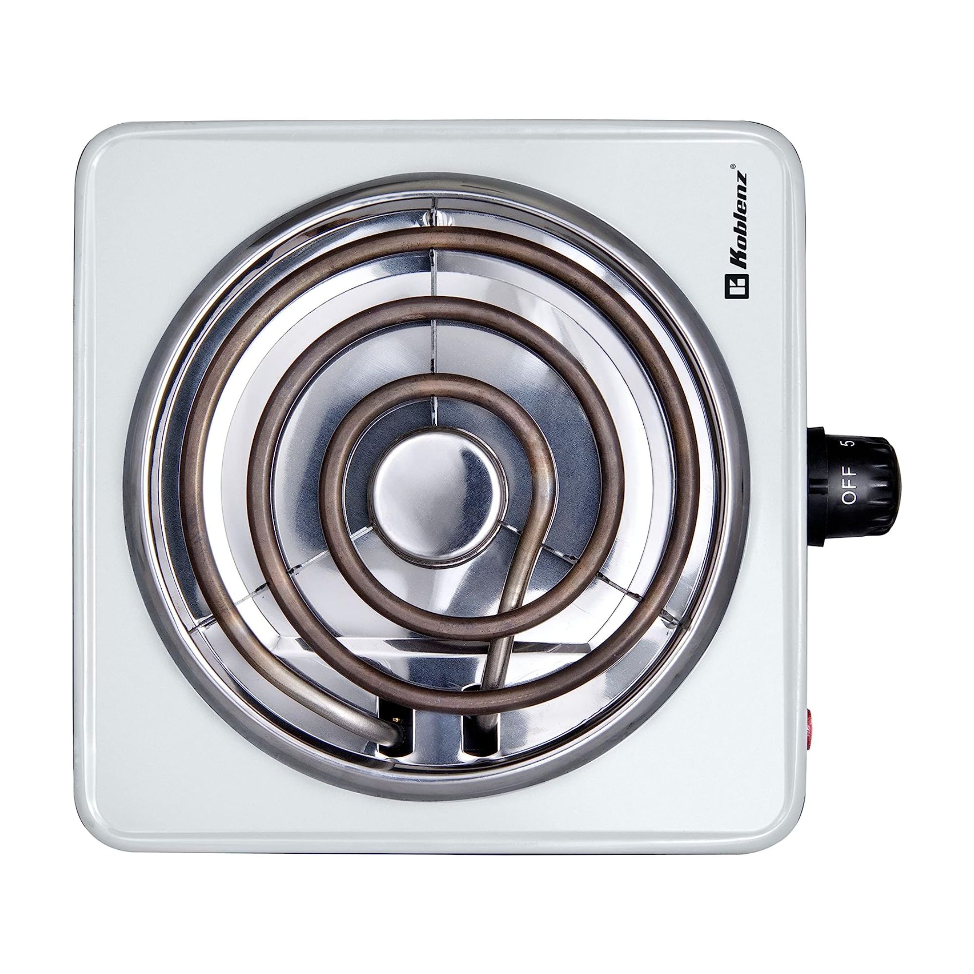 Parrilla disco de hierro fundido color gris 1000 watts marca koblenz.