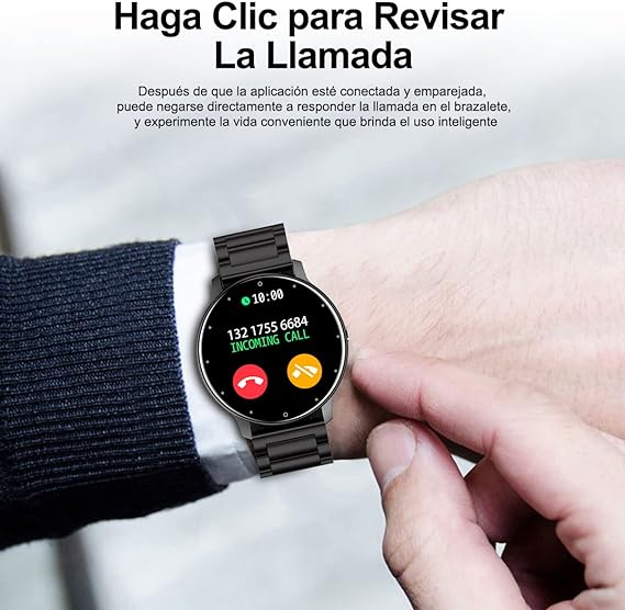 EASYTAO Smartwatch Hombre, Reloj Inteligente Impermeable IPX67, Monitor De Frecuencia Cardíaca/Oxígeno en Sangre/Presión Arterial, Múltiples Modos Deportivos, Monitor De Calorías(Incluye Dos Correas).