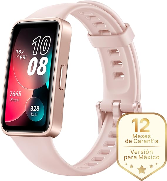 HUAWEI Band 8 (Garantía en México), Smartwatch Larga Duración de 2 semanas, SMSWhatsapp de Respuesta rápida, Banda Inteligente, Compatible con Android & iOS, Rosa.