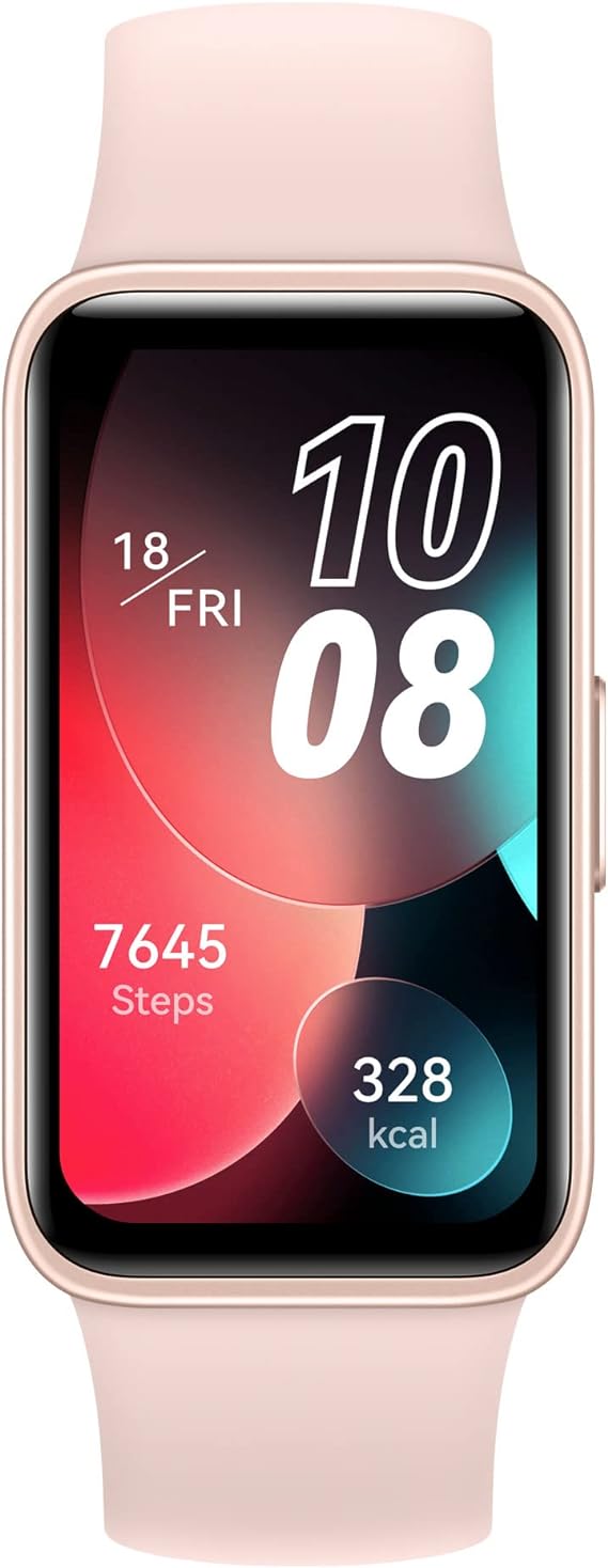HUAWEI Band 8 (Garantía en México), Smartwatch Larga Duración de 2 semanas, SMSWhatsapp de Respuesta rápida, Banda Inteligente, Compatible con Android & iOS, Rosa.