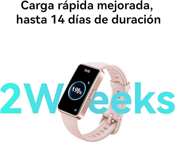 HUAWEI Band 8 (Garantía en México), Smartwatch Larga Duración de 2 semanas, SMSWhatsapp de Respuesta rápida, Banda Inteligente, Compatible con Android & iOS, Rosa.