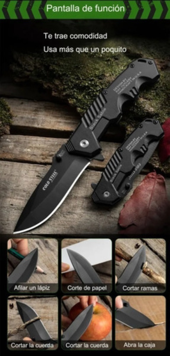 Cuchillo Táctico De Supervivencia Plegable Y Portátil