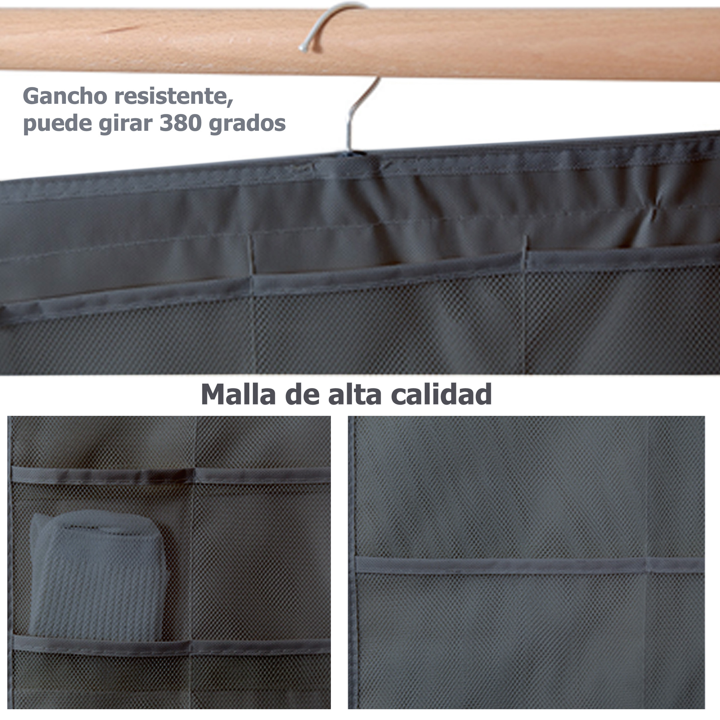 Organizador Closet Armario Colgante Doble Ropa y Accesorios