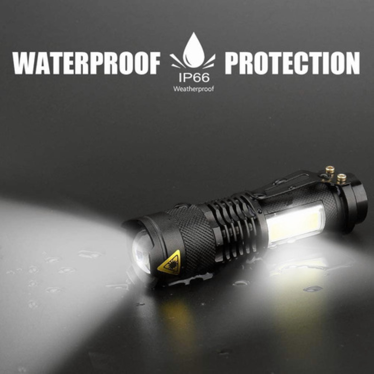 Linterna Militar Portátil Lámpara Táctica 1200 Lm 2 Piezas, Color de la luz Blanco