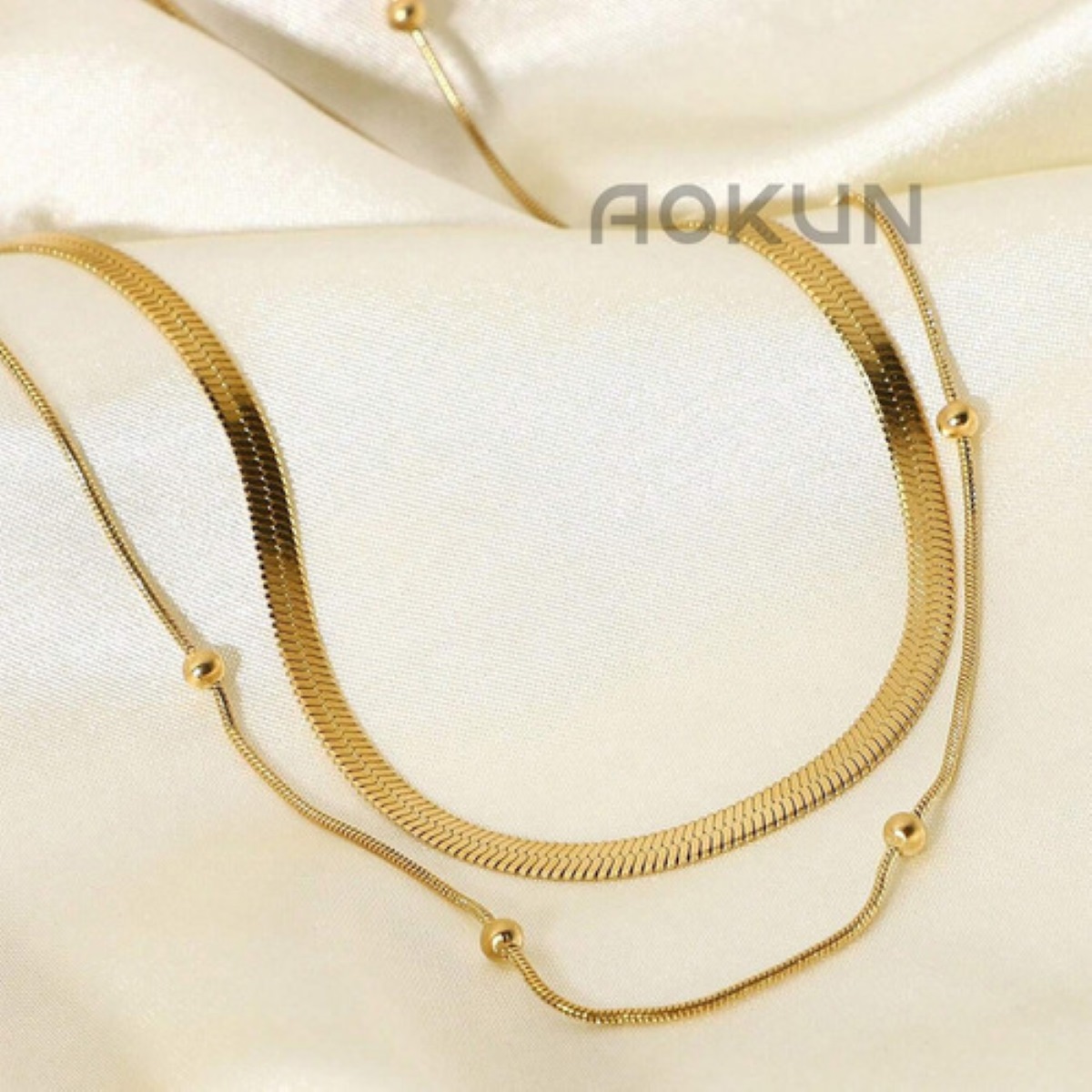 Collar Y Pulsera Dije De Oro 18k Acero Joyeria Para Mujer