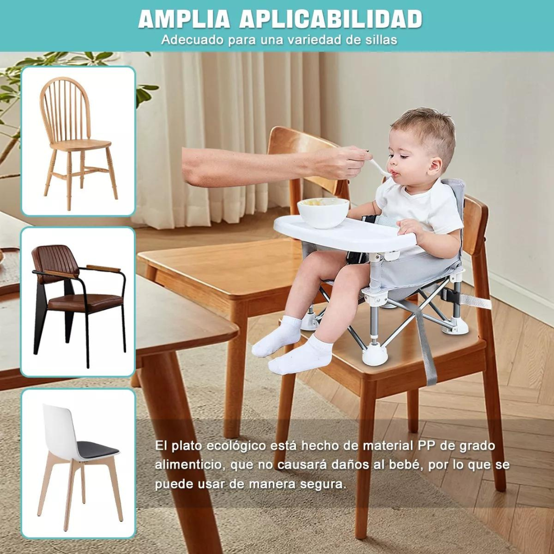 silla periquera para bebé plegable y portable.