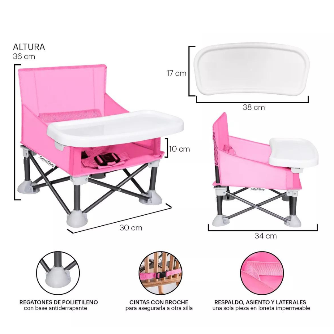 silla periquera para bebé plegable y portable.