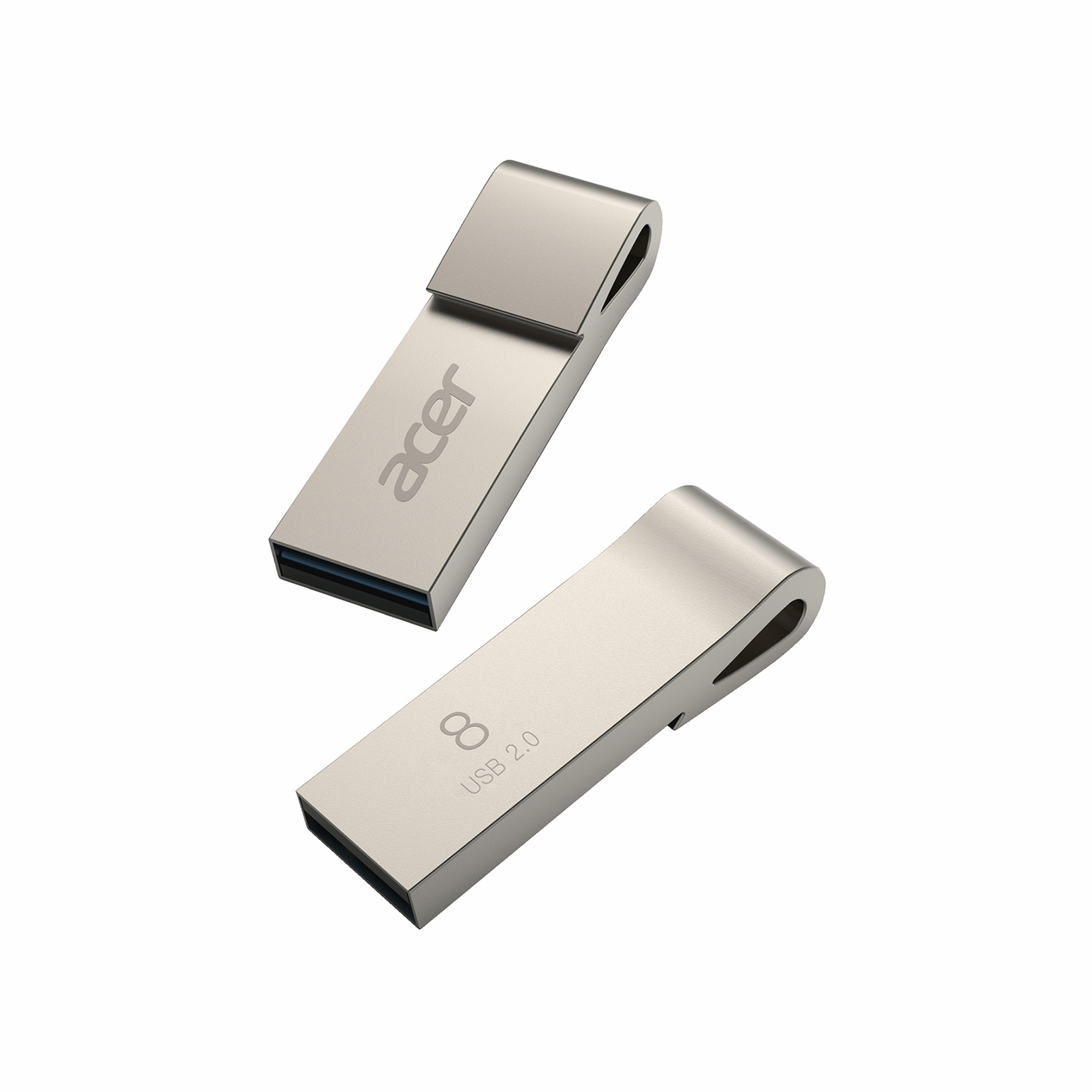 Memoria USB 2.0 de 8 GB, Acer UF200, Metálica.