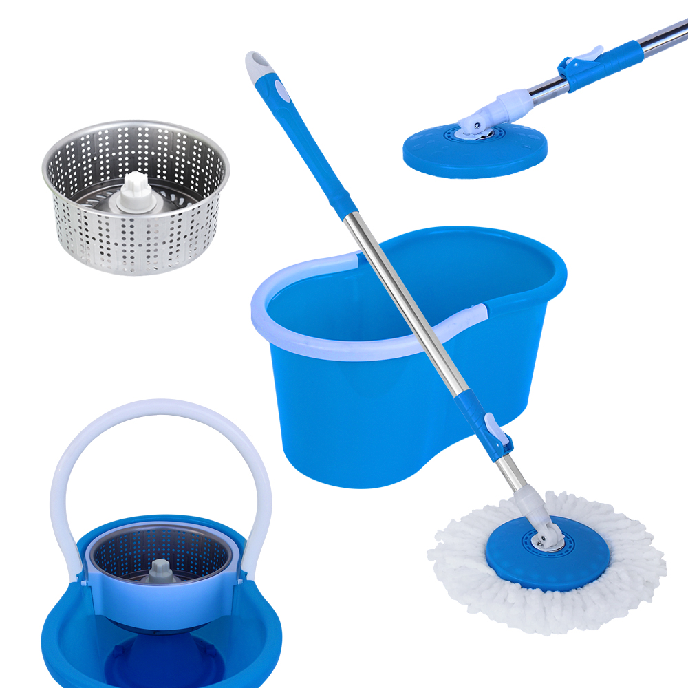 AGBOX Trapeador Giratorio Spin Mop 360° Sistema De LimpiezaAzul AG-SPINMOPAB.