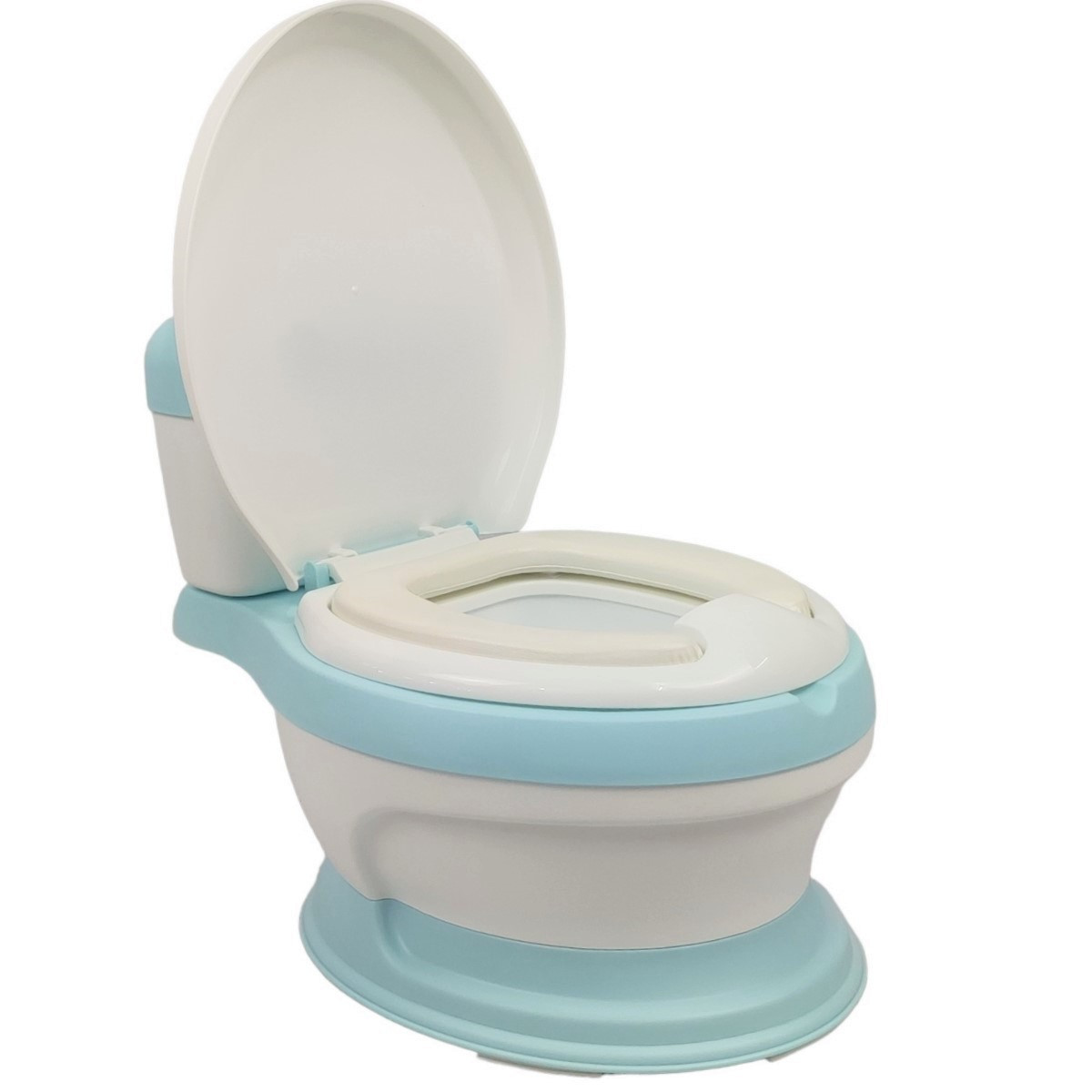 Baño entrenador Acojinado con Sonido y Antiderrapante - Azul.