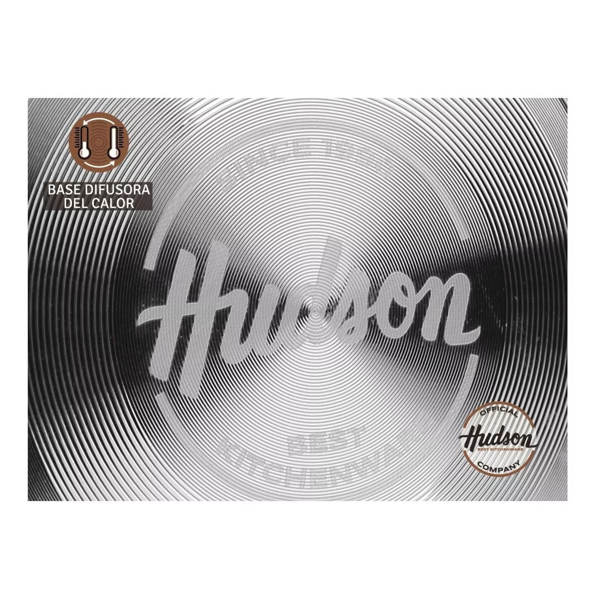 Wok HUDSON 28cm Aluminio espesor 2mm 3 capas Antiadherente cerámico Color Cobre.