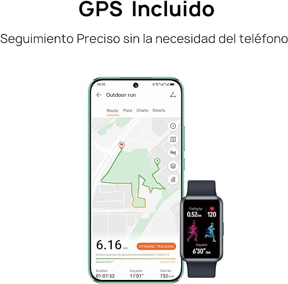 HUAWEI Watch Fit Special Edition (GPS) (Garantía en México), Pantalla AMOLED 1.64，Larga Duración de 9 dias, SMS/Whatsapp de Respuesta rápida, Banda Inteligente, Compatible con Android & iOS, Rosa.
