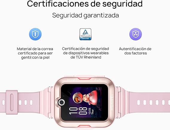 Huawei Watch Kids 4 Pro (GPS)(Garantía en México) - Smartwatch, Reloj Inteligente, Pantalla AMOLED 1.41'', 8GB ROM, Cámara Frontal 5MP, Touch Screen, Bluetooth, Compatible con Android & iOS, Rosa.