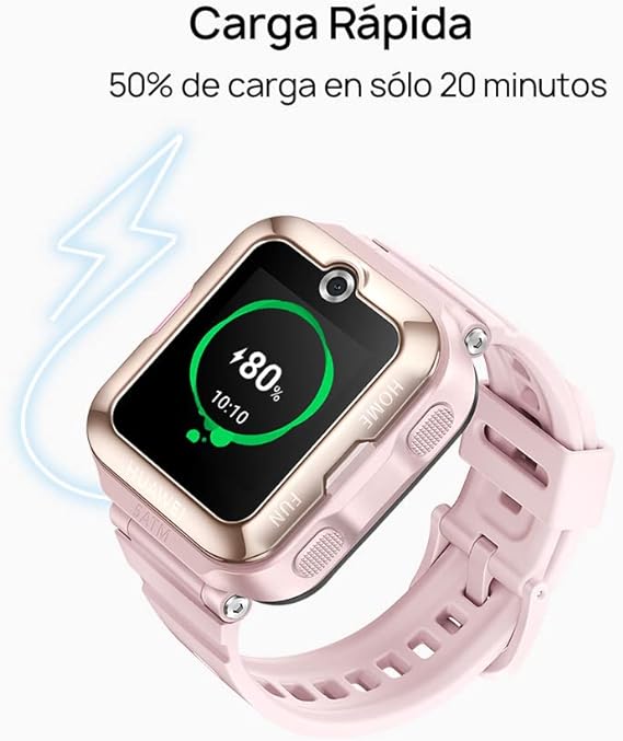 Huawei Watch Kids 4 Pro (GPS)(Garantía en México) - Smartwatch, Reloj Inteligente, Pantalla AMOLED 1.41'', 8GB ROM, Cámara Frontal 5MP, Touch Screen, Bluetooth, Compatible con Android & iOS, Rosa.