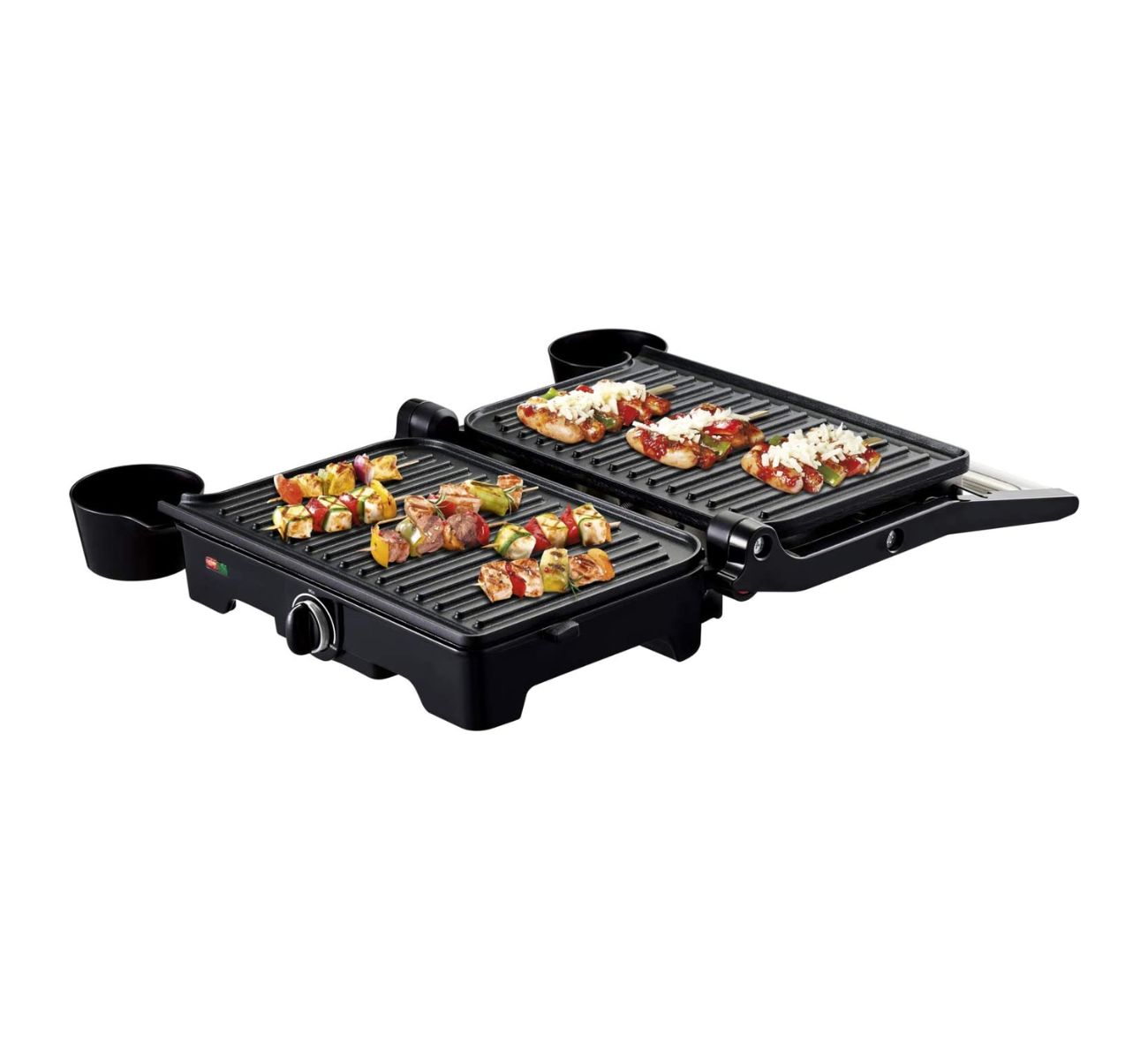 Parrilla panini 2 en 1 t-fal sw332dmx acero inoxidable antiadherente.
