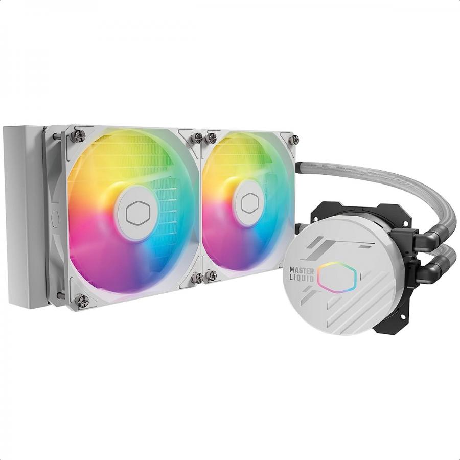 Enfriamiento Liquido Cooler Master MasterLiquid 240L Core ARGB White MLW-D24M-A18PZ-RW