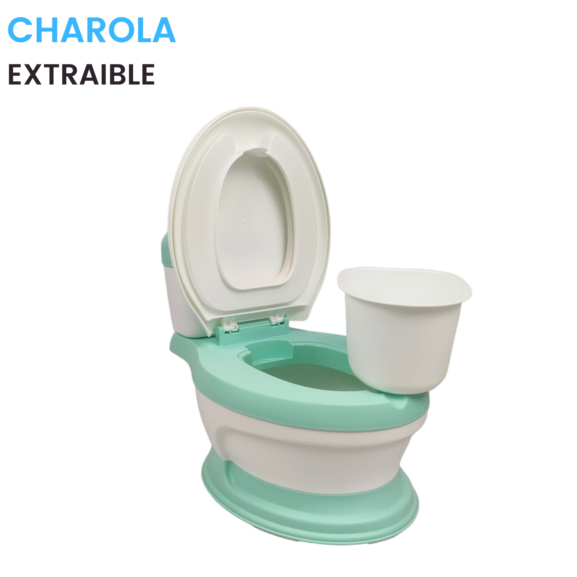 Baño entrenador Acojinado con Sonido y Antiderrapante - Verde.