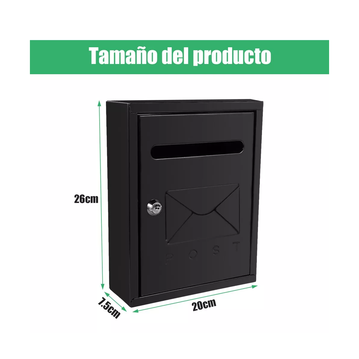 Buzón Hogar Cartas Correo Decoracion Exterior Casa Y 2 Llave.