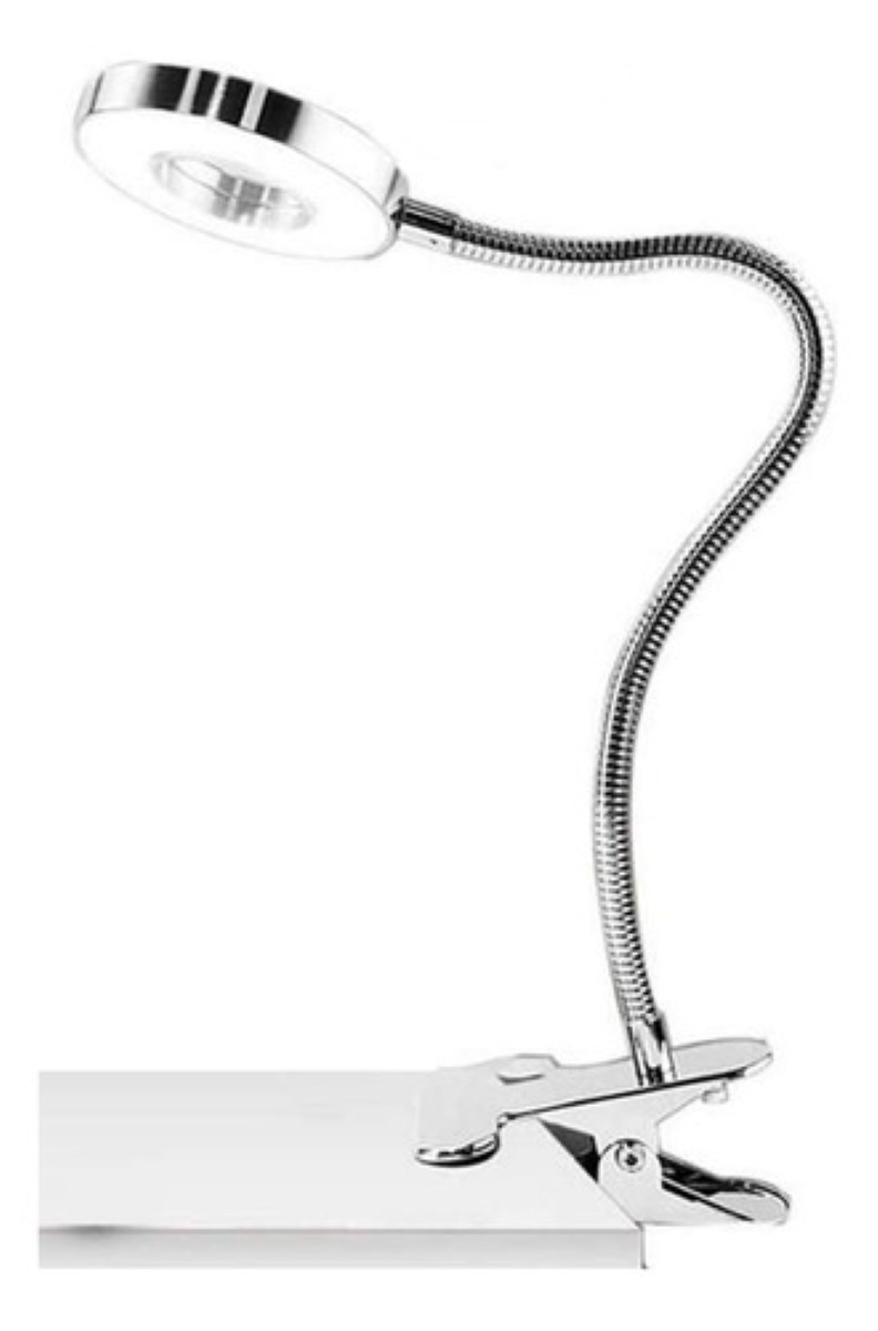 Lámpara De Escritorio Con Luz De Lectura Led Usb Con Clip Plata