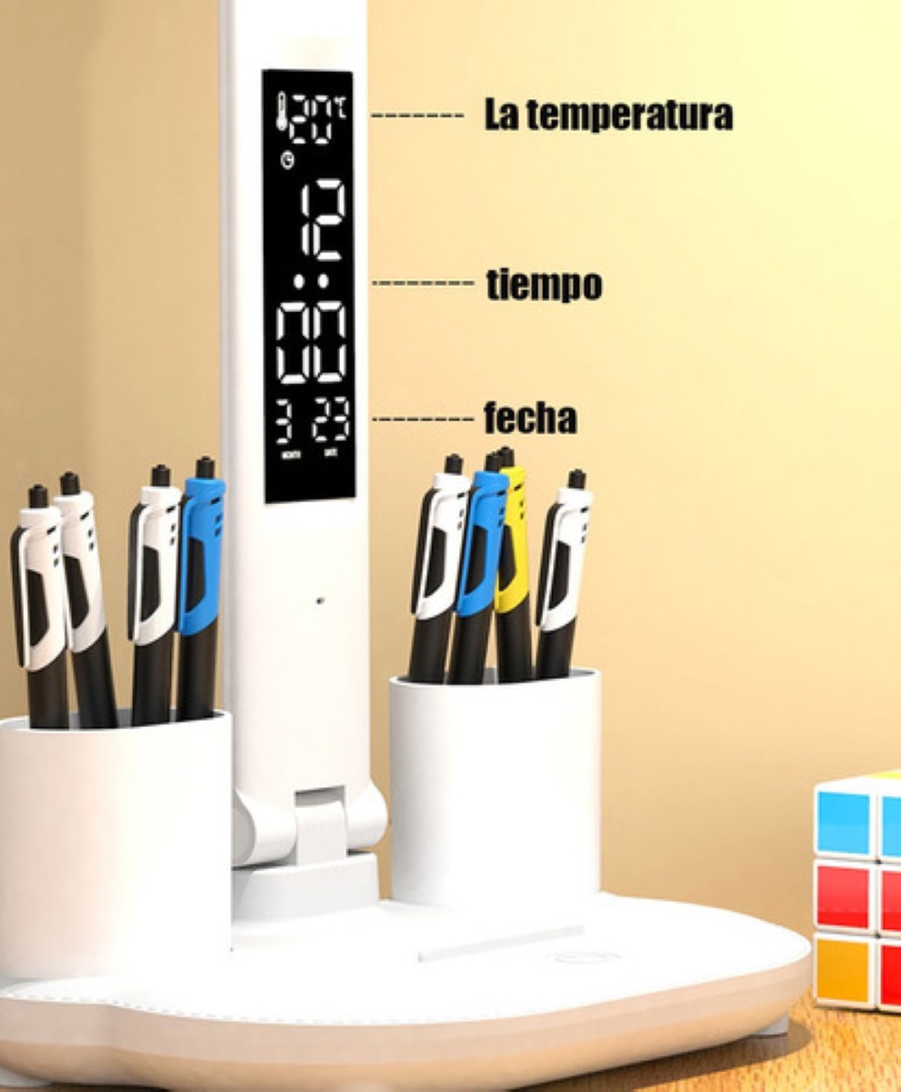 Lámpara De Mesa Led Recargable, Iluminación De Área Grande Blanco.