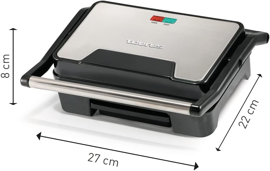 Sandwichera panini mod. tostare parrilla con recubrimiento taurus.