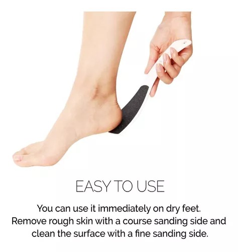 Lima De Pie De Esmeril Para Pedicura De Doble Cara Talones Negra.