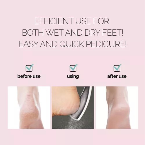 Lima De Pie De Esmeril Para Pedicura De Doble Cara Talones Negra.