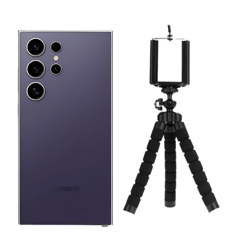 Galaxy S24 Ultra 256GB Morado Snapdragon + Trípode.