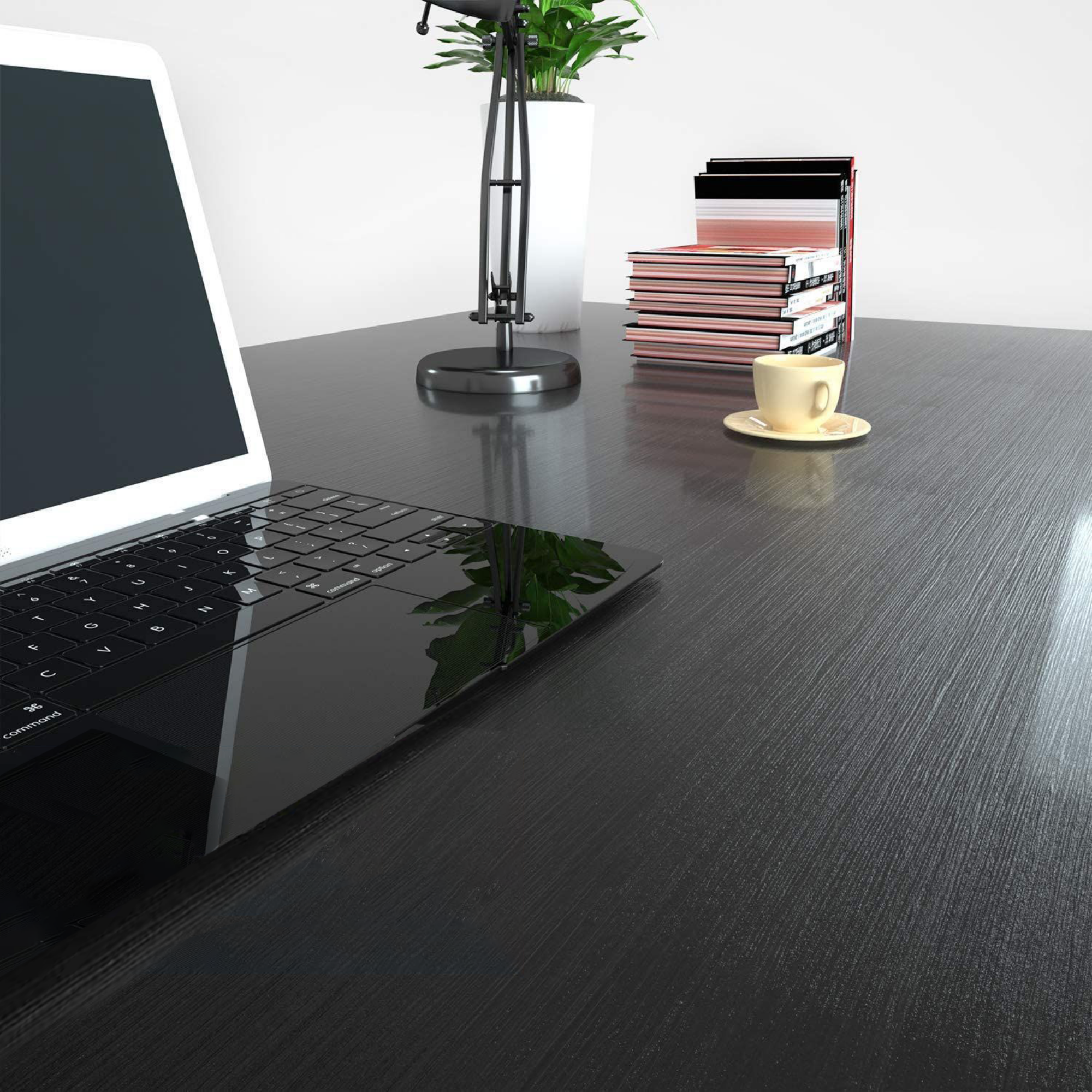 Escritorio Oficina Para Computadora Ecomlab Minimalista Tono Negro.