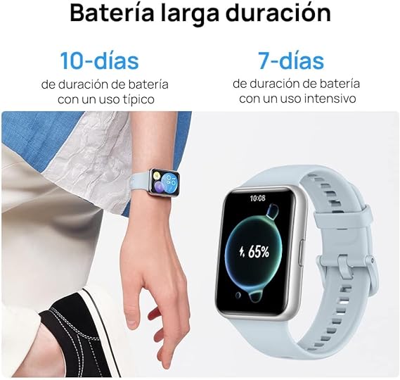 HUAWEI Watch Fit 2 (GPS) (Garantía en México)- Reloj Inteligente, Pantalla AMOLED 1.74'', Bluetooth, Correa de Silicona, Compatible con Android & iOS, Negro.